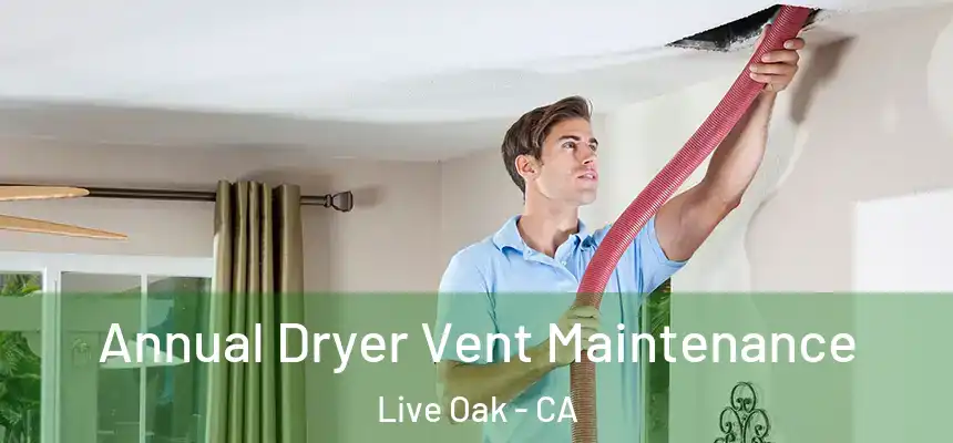 Annual Dryer Vent Maintenance Live Oak - CA