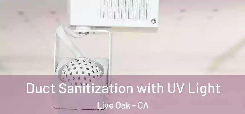 Duct Sanitization with UV Light Live Oak - CA